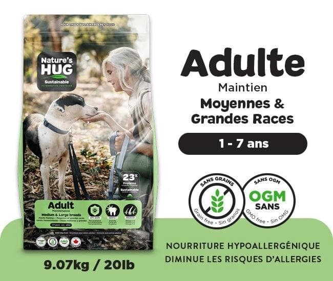 Nature&#39;s Hug / Chien / adulte / moyenne et grande race / 9.07 kg (20 lb)