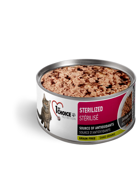 1st Choice Chat adulte pâté ragoût stérilisé poulet