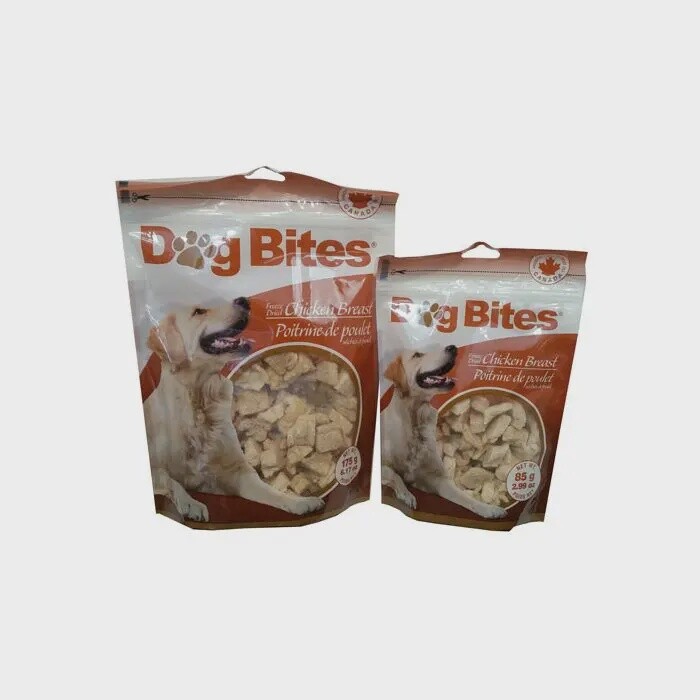 Petz / Dog Bites / Poitrine de poulet séchée à froid, Format: 85g (3 oz)