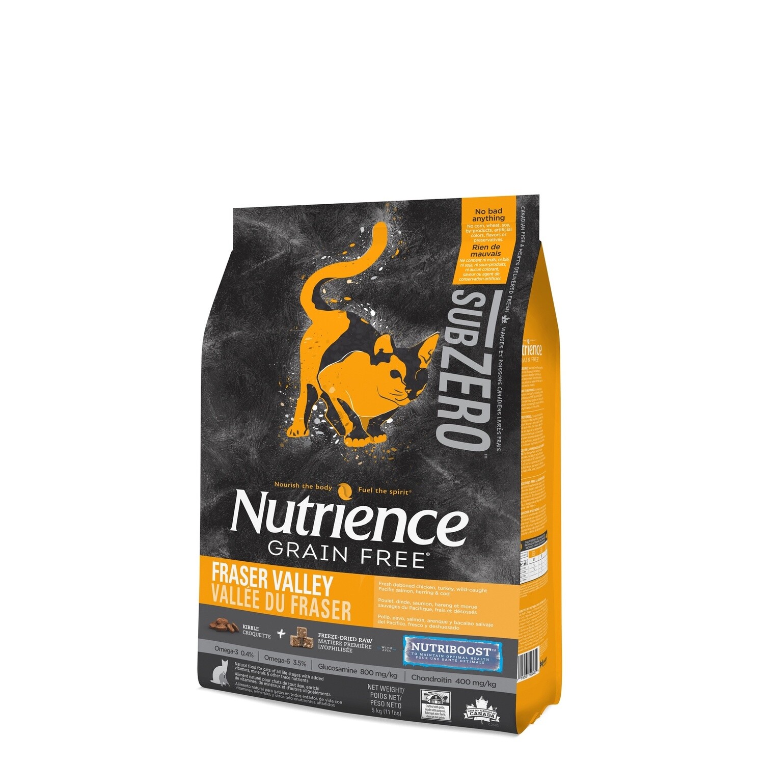Nutrience Subzero / Chat / sans grains / Vallée du Fraser / 5 kg (11 lb)