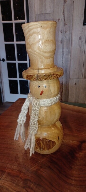 L&#39;Artisan / Sculpture sur bois / Bonhomme de neige