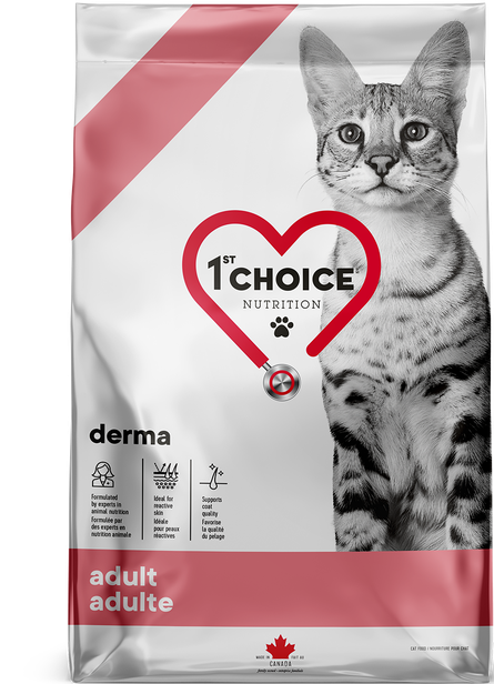 1st Choice Chat adulte derma saumon, Format: 4.54 kg (10 lb)