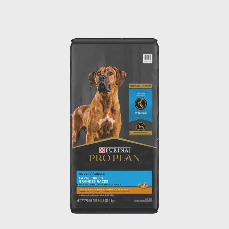 Pro Plan / Chien / Grande race / bouchées à la viande / poulet et riz