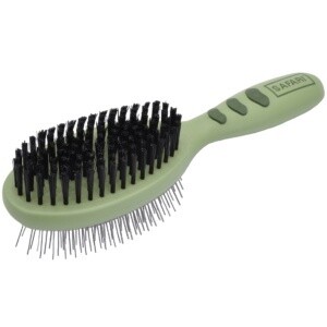 Safari / Chien / Brosse duo acier &amp; soie