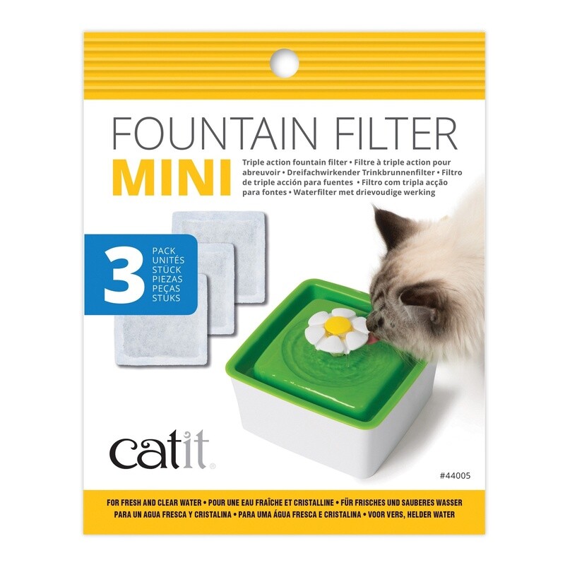 Catit / Chat / Filtres à triple action  pour abreuvoir Mini, paquet de 3