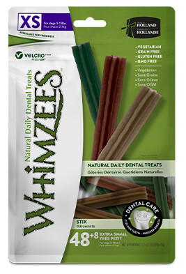 Whimzees Stix / Chien / Gâteries dentaires naturelles, Format: TP / 56 unités