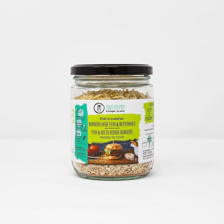 Tout en Pot / Burgers végé feta &amp; bettraves 189 g (6.7 oz)