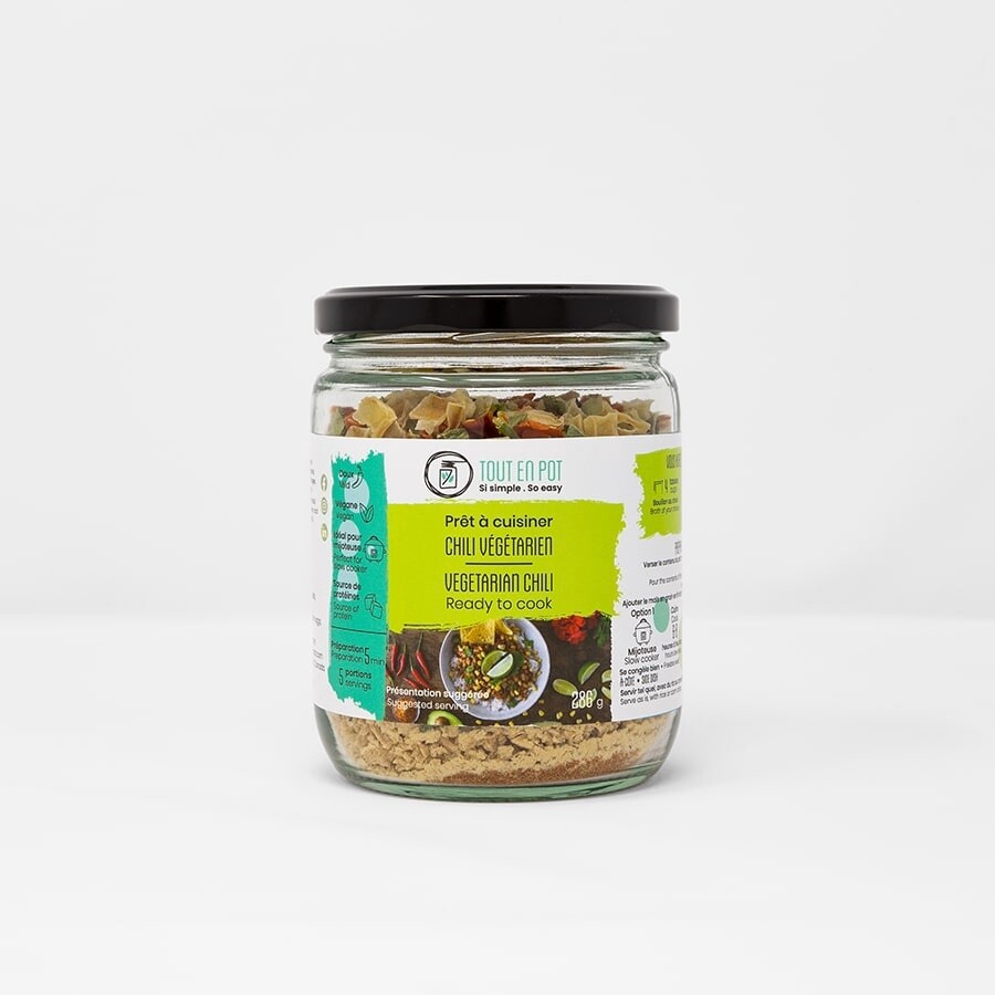 Tout en Pot / Chili végétarien, Format: 5 portions (286 g / 10 oz)