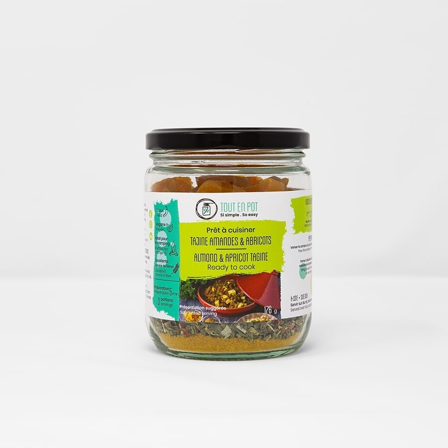 Tout en Pot / Tajine amandes &amp; abricots, Format: 3 portions (176 g / 6.2 oz)