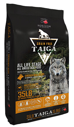 Horizon / Taiga / Chien / Poulet / Sans grains / 35 lb