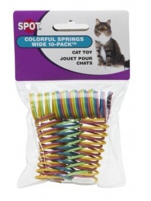 Spot / Chat / Ressorts colorés, Format: Grand (paquet de 10)