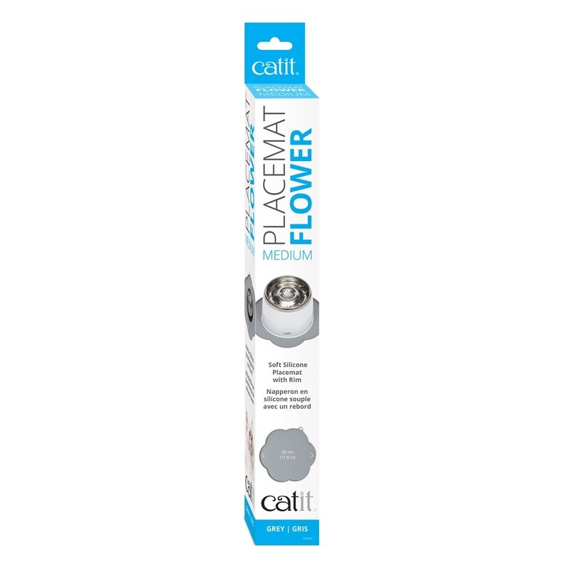 Catit / Napperon gris / forme de fleur / moyen