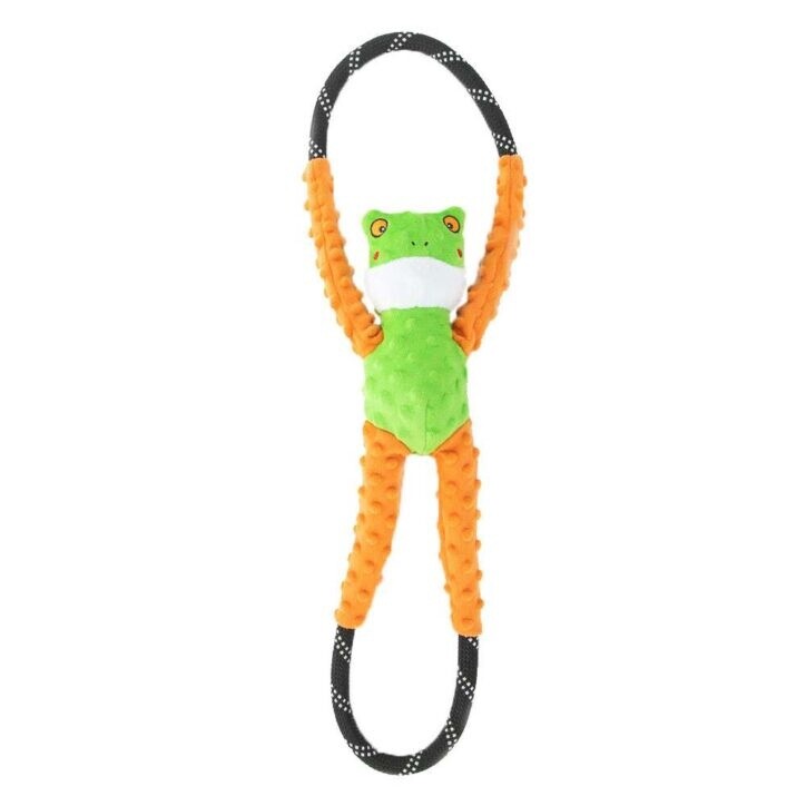 Zippy Paws /  Peluche RopeTugz / 28 po, Animal: Grenouille