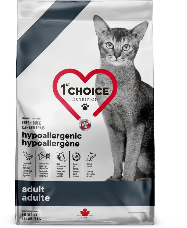 1st Choice / Chat / adulte / hypo. canard s/grains