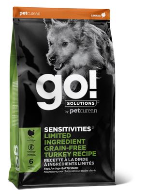 Petcurean Go! / Chien / Sensitivities, ingrédients limités, recette à la dinde