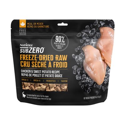 Nutrience / Subzero / Chat / Cru séché à froid / repas de poulet et patate douce