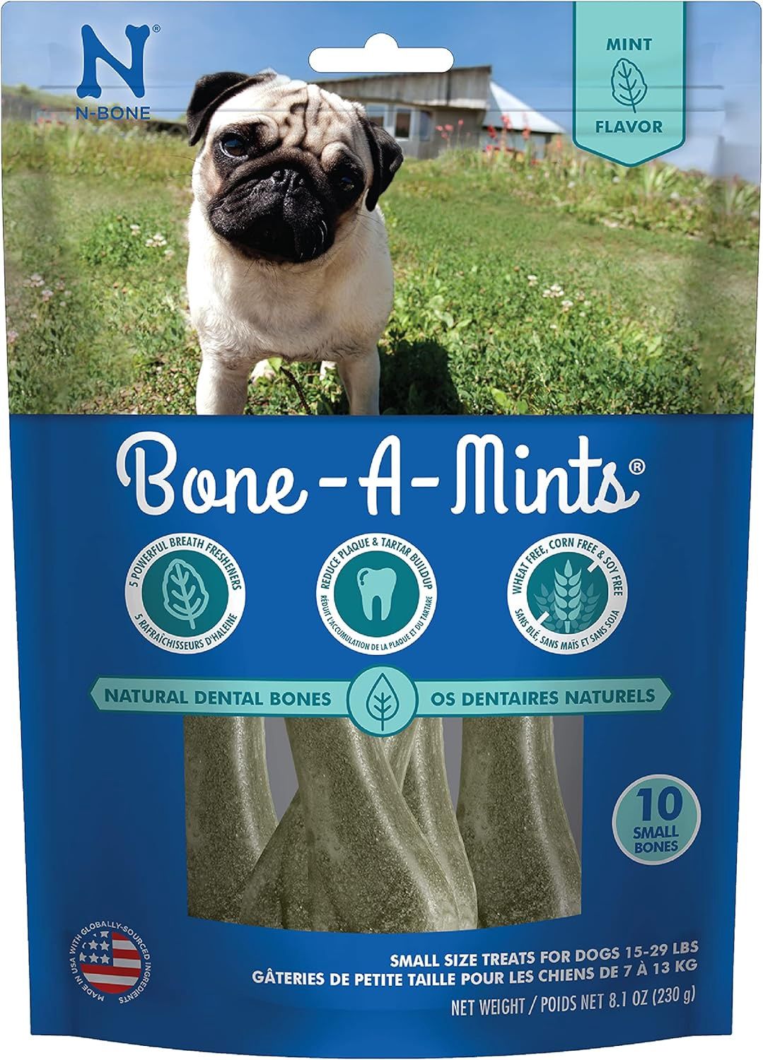 Bone-a-mints / os dentaires naturels, Format: Petit (10 unités/sac)