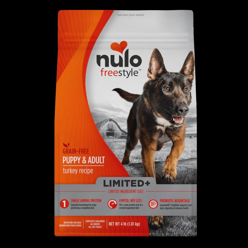 Nulo / Chiot et Adulte / FreeStyle Limited+ / Dinde sans céréales, Format: 4 lb