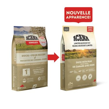 Acana / Chien / ingrédients limités, recette de canard aux poires