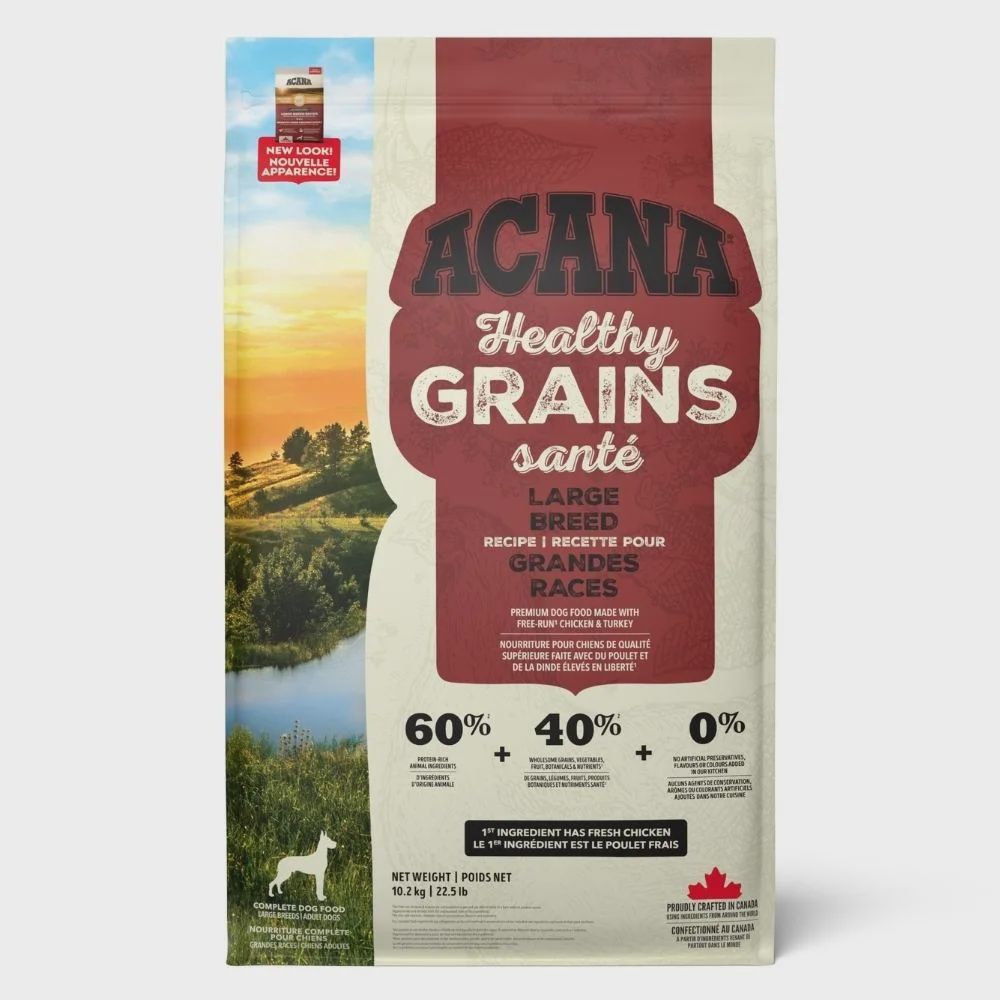 Acana / Chien / Grains santé, grandes races, poulet et dinde, Format: 22.5lb / 10.2kg