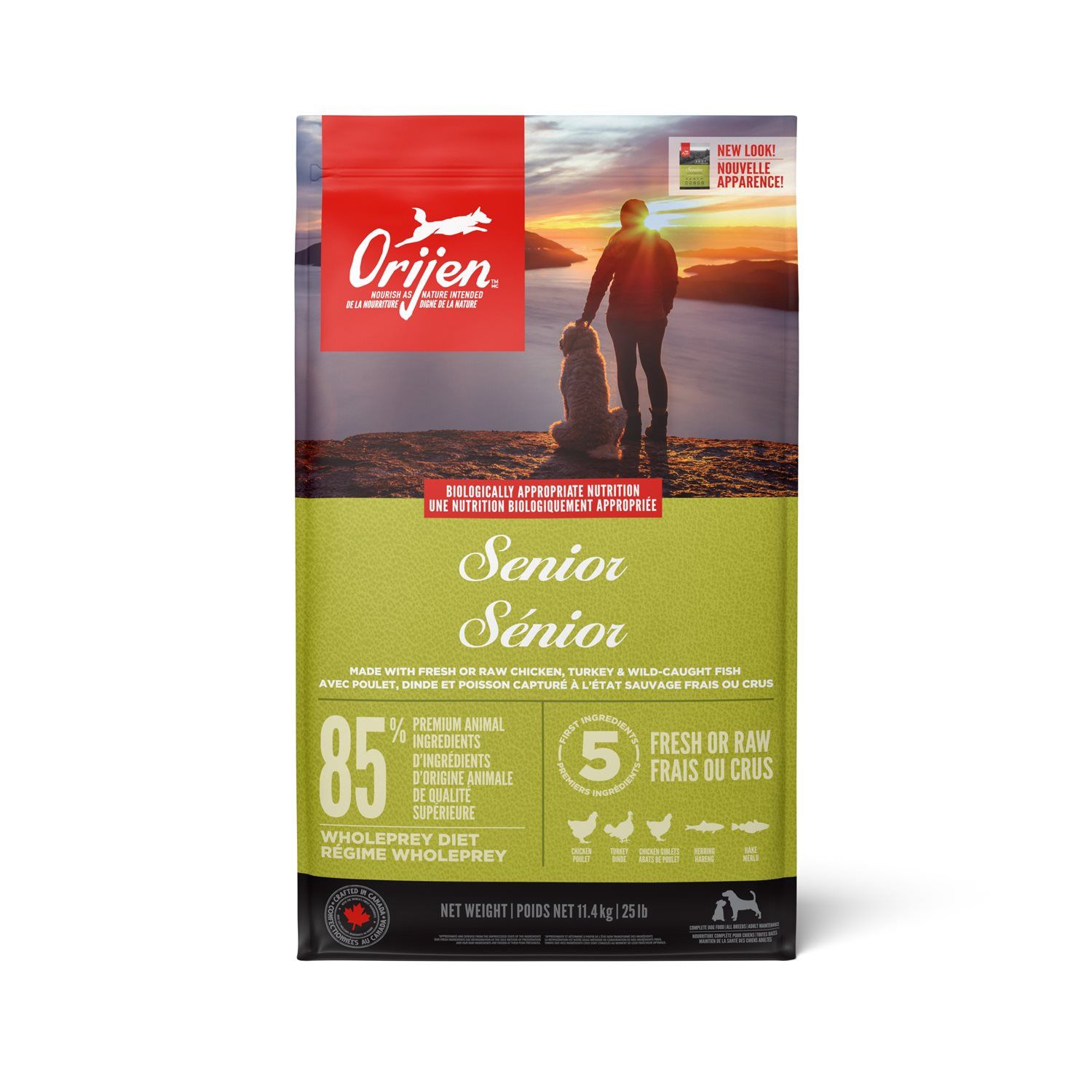 Orijen / Chien / Senior, Format: 25lb / 11.4kg