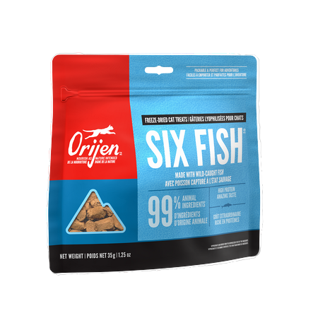 Orijen / Chat / Gâteries lyophilisées / Six Fish / 35g (1.25oz)
