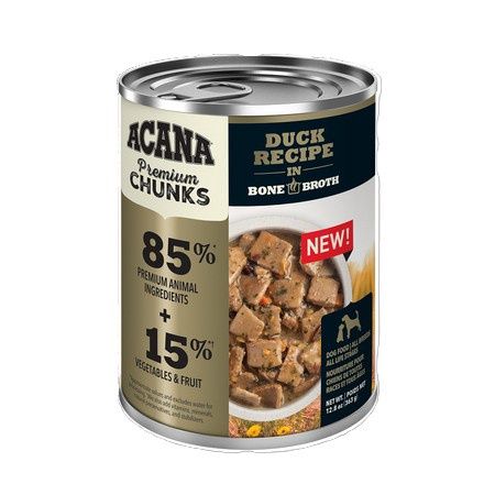 Acana / Chien / Morceaux de canard avec bouillon d&#39;os / 363g (12.8oz)