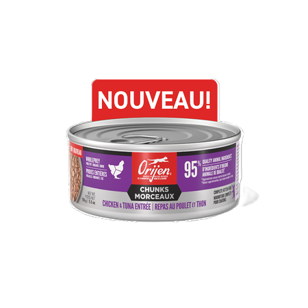 Orijen / Chat / Morceaux, poulet et thon pour chaton