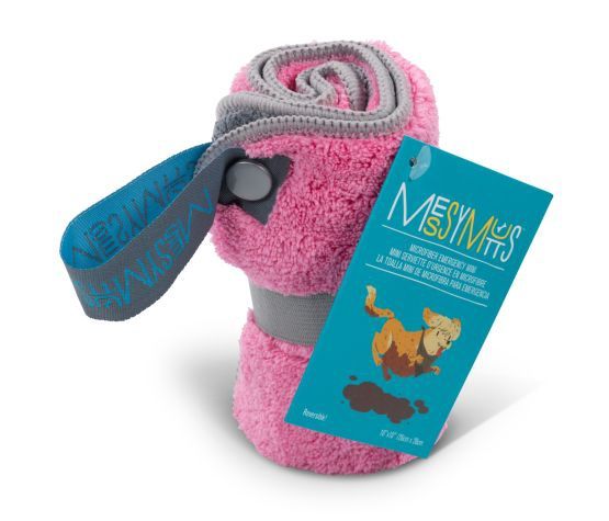 Messy Mutts / Mini Serviettes En Microfibre, 10&quot;x10&quot;, Couleur: Rose