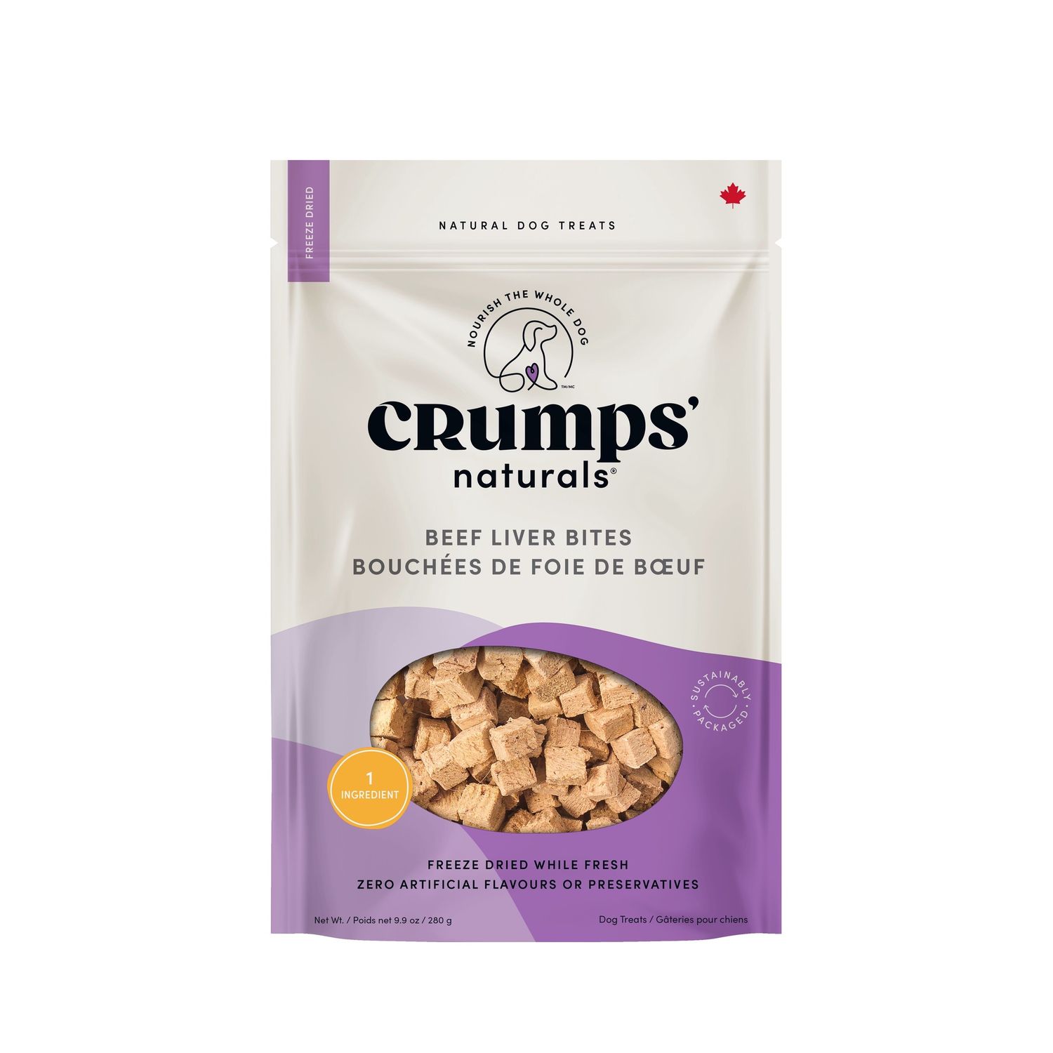 Crumps&#39; Naturals / Chien / Gâteries bouchées de foie de bœuf / 280g