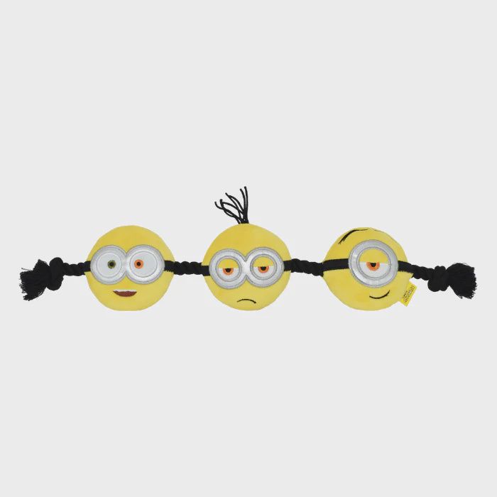 Multipet / Chien / Minion® / Peluche avec corde, Format: Minions 3 têtes 17&#39;&#39;
