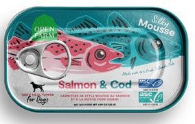 Open Farm / Chien / Silky mousse _ Garniture _ Saumon et morue / 4.5oz