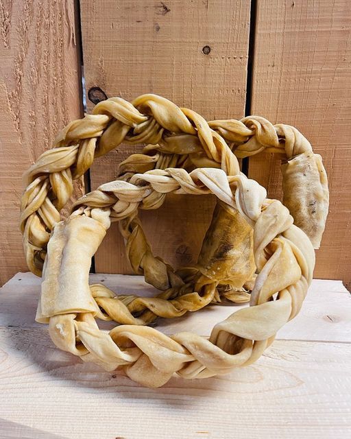 Nature&#39;s Own / Chien / Beigne anneau tressé de joue de buffle d&#39;eau