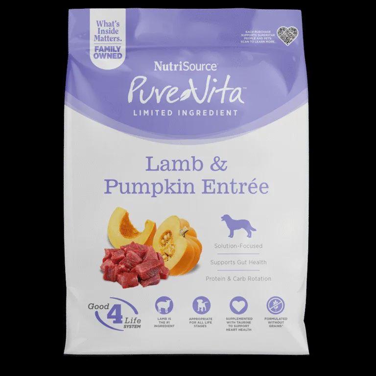 NutriSource / Chien / Sans grain / Pure-Vita _ agneau et citrouille