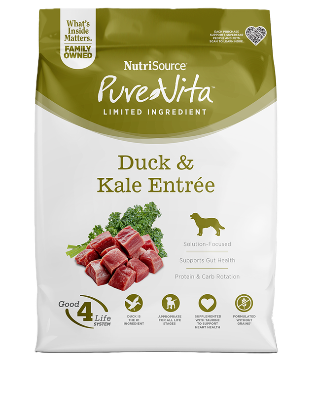 NutriSource / Chien / Sans grain / Pure-Vita _ canard et chou