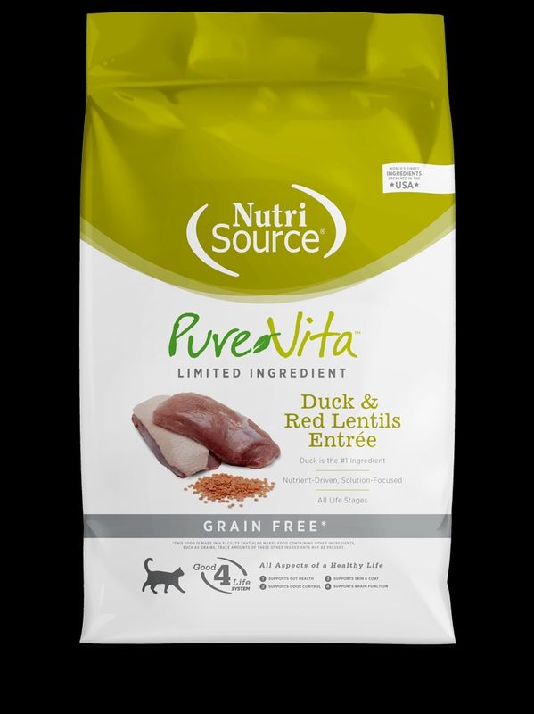 NutriSource / Chat / Sans grain / Pure-Vita _ canard et lentilles rouges