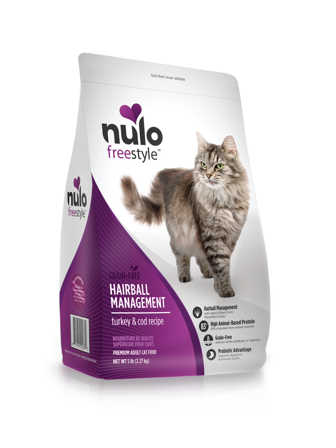 Nulo / Chat / FreeStyle / Gestion boules de poils / Dinde et morue, Format: 5lb