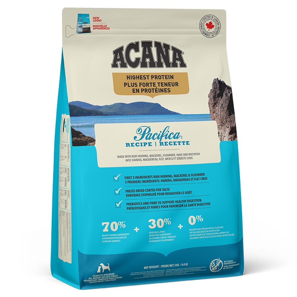 Acana / Chien / Haute teneur protéines, recette Pacifica, Format: 4.4lb / 2kg