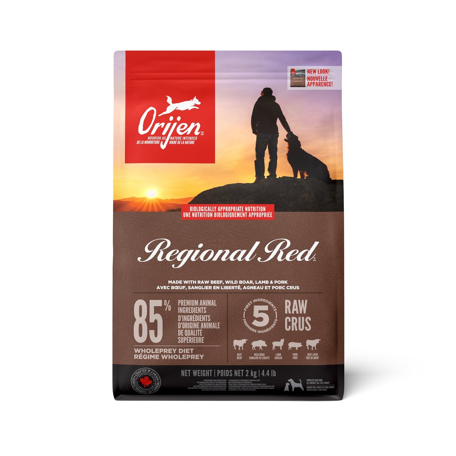 Orijen / Chien / Regional Red, Format: 4.4lb / 2kg