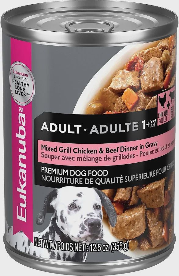 Eukanuba / Chien / Souper avec mélange de grillades _ poulet et bœuf en sauce _375g (13.2oz)