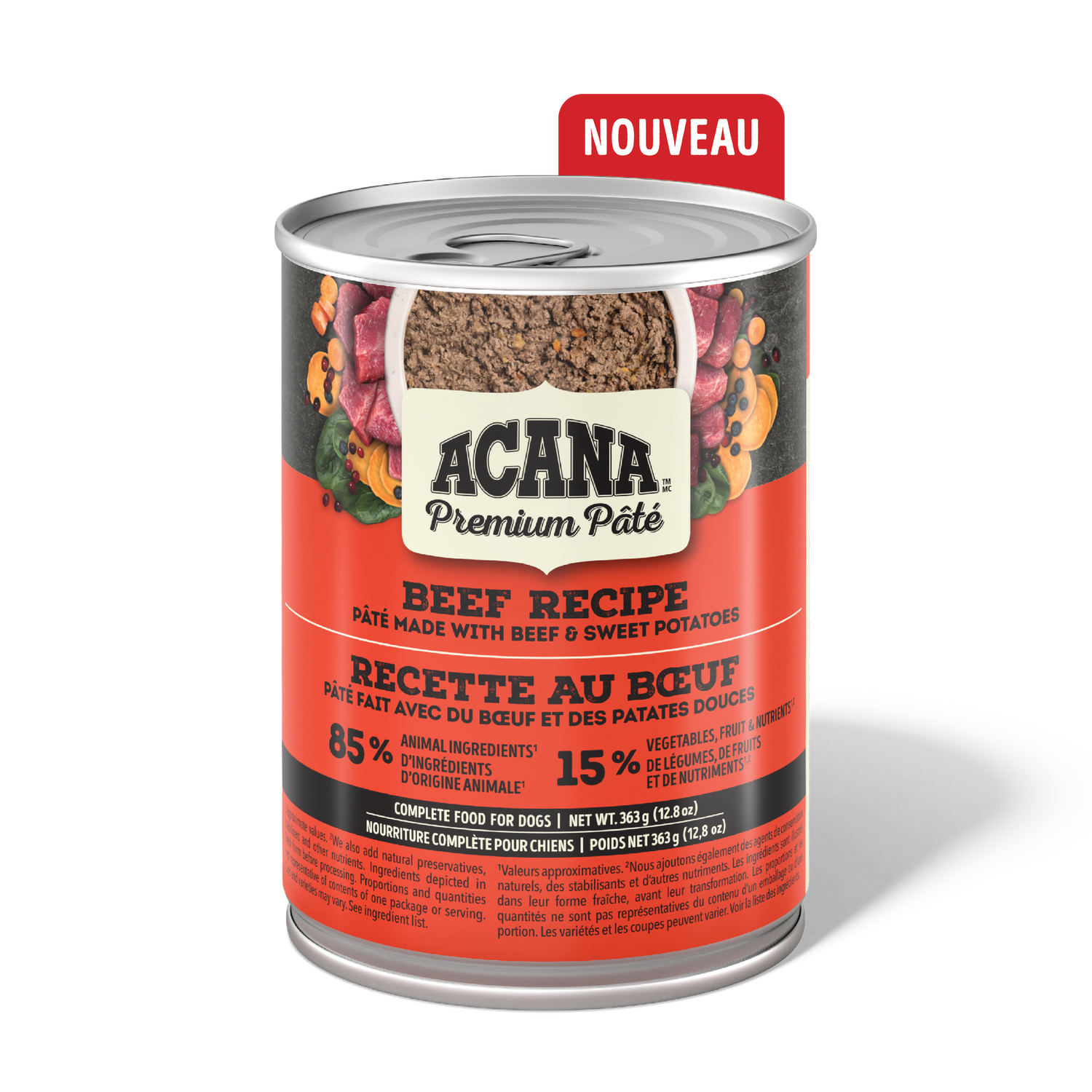 Acana / Chien / Premium Pâté / 363g (12.8oz), saveur: Boeuf