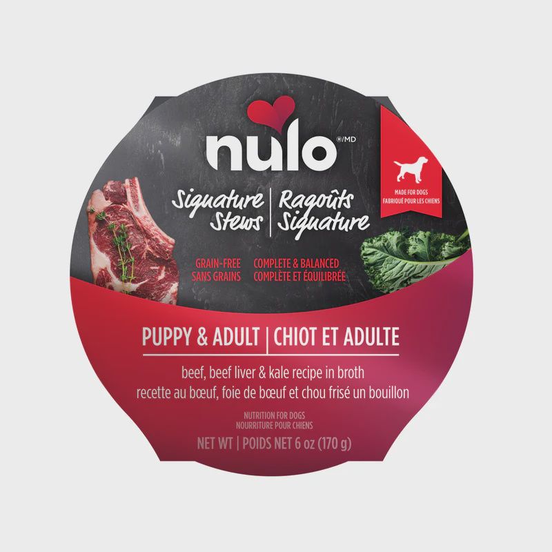 Nulo / Chien / Ragoût Signature au boeuf, foie de boeuf et au chou frisé en bouillon _ 6oz