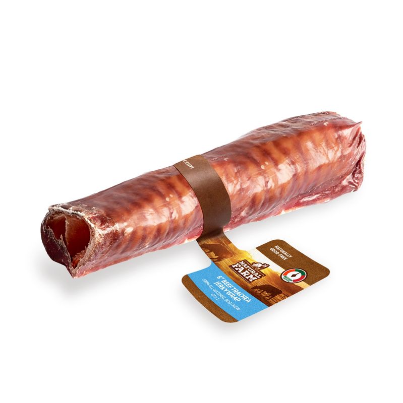Natural Farm / Chien / Trachée de bœuf enrobée de viande séchée
