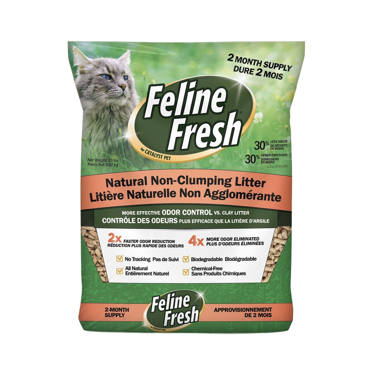 Feline Fresh / Litière De Granules De Pin, 100%, Format: 20lb