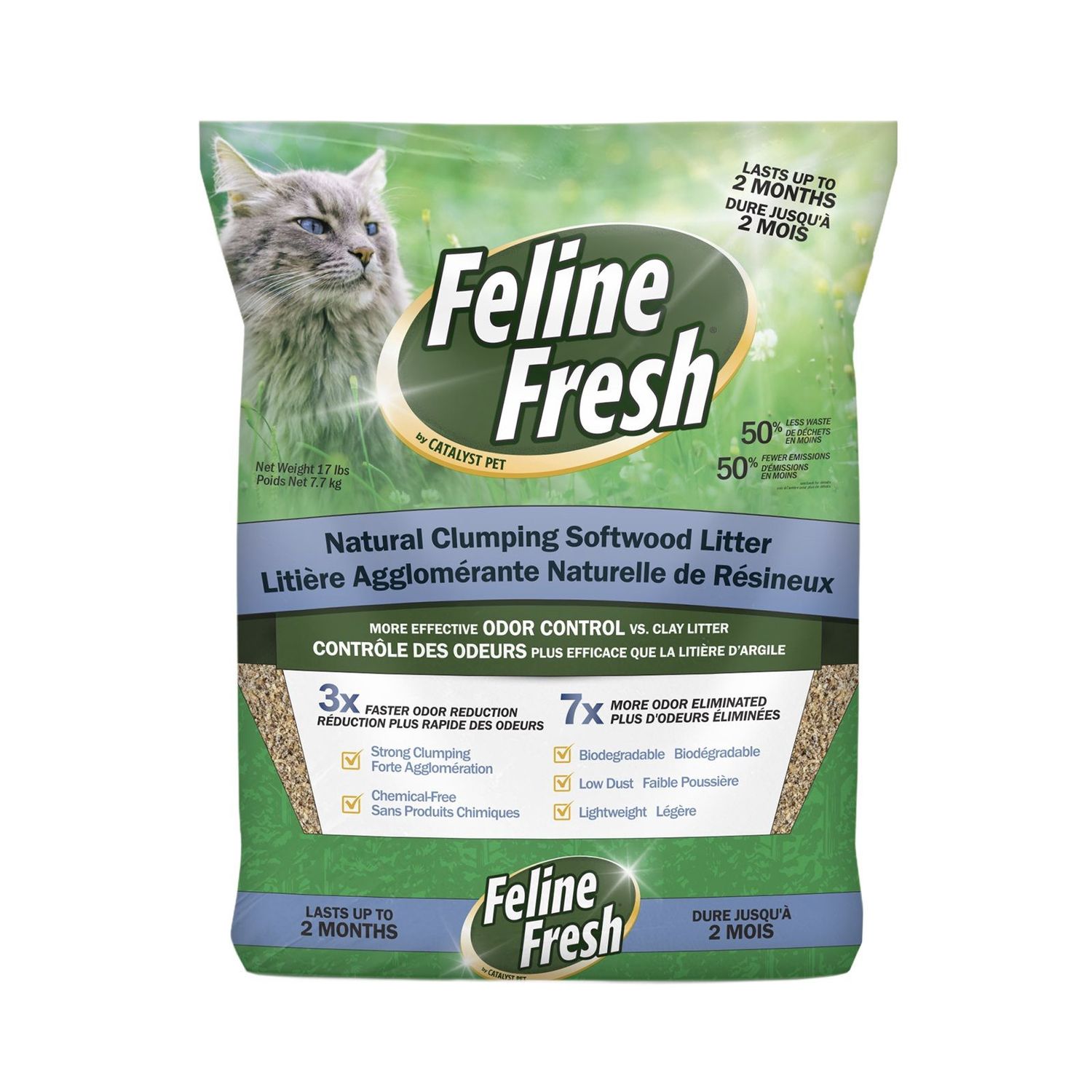 Feline Fresh / Litière De Pin, Agglomérante, Format: 17lb