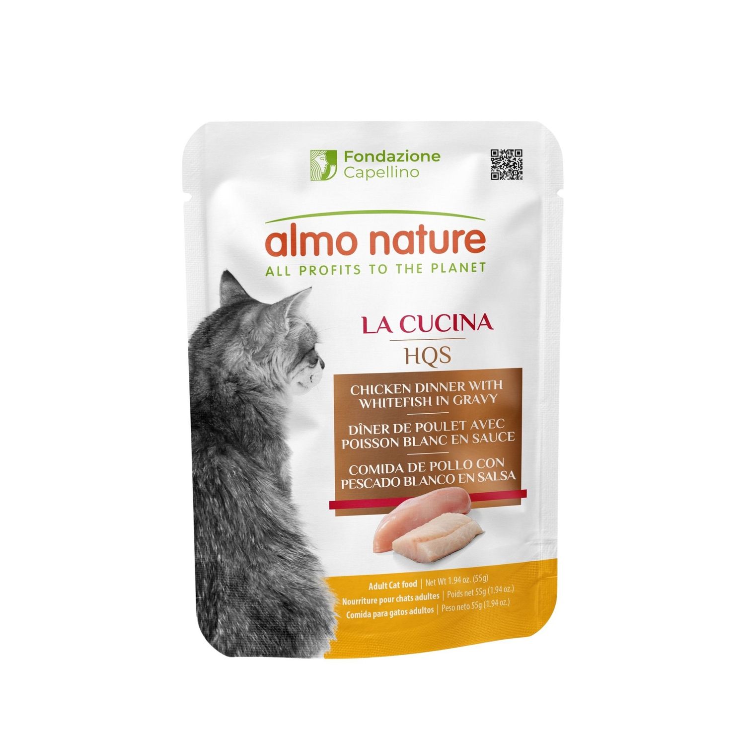 Almo Nature / Chat / HQS La Cucina en pochette / poulet et poisson en sauce _55g