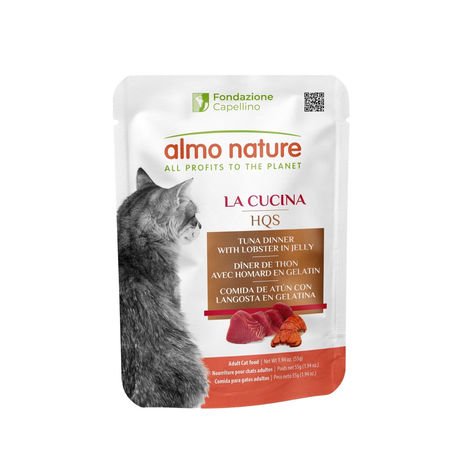 Almo Nature / Chat / HQS La Cucina en pochette / thon et homard en gelée _55g
