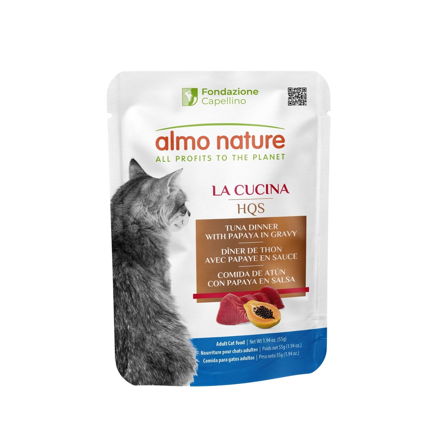 Almo Nature / Chat / HQS La Cucina en pochette / thon et papaye en sauce _55g