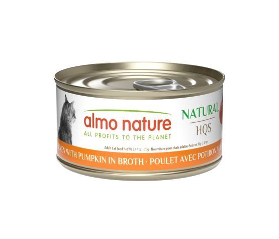 Almo Nature / Chat / HQS Natural / poulet et potiron au bouillon _ 70g