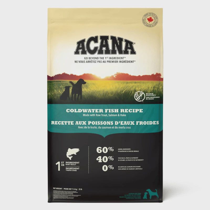 Acana / Chien / recette de poissons d'eaux froides, Format: 25 lb (11.4 kg)